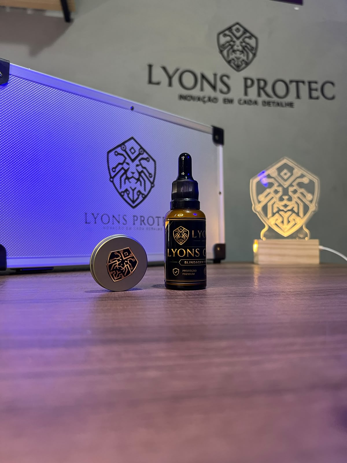 Frasco e materiais originais Lyons Protec